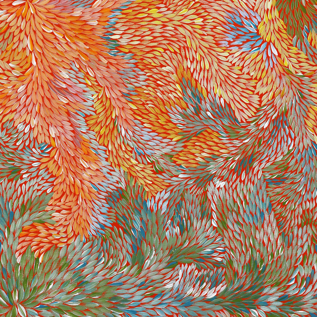 Aboriginal Artwork by Patricia Multa, Ininti at Muruntji, 120x80cm - ART ARK®