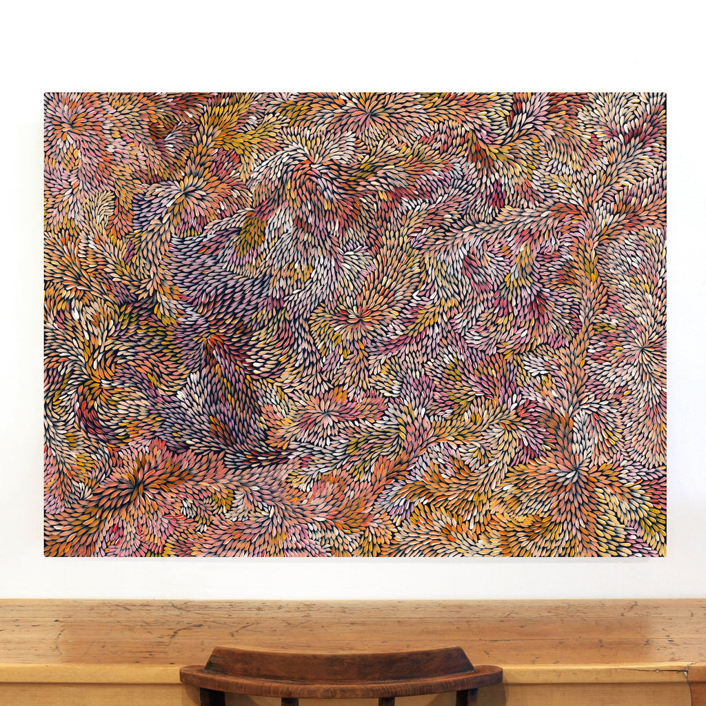 Aboriginal Artwork by Patricia Multa, Ininti at Muruntji, 122x91cm