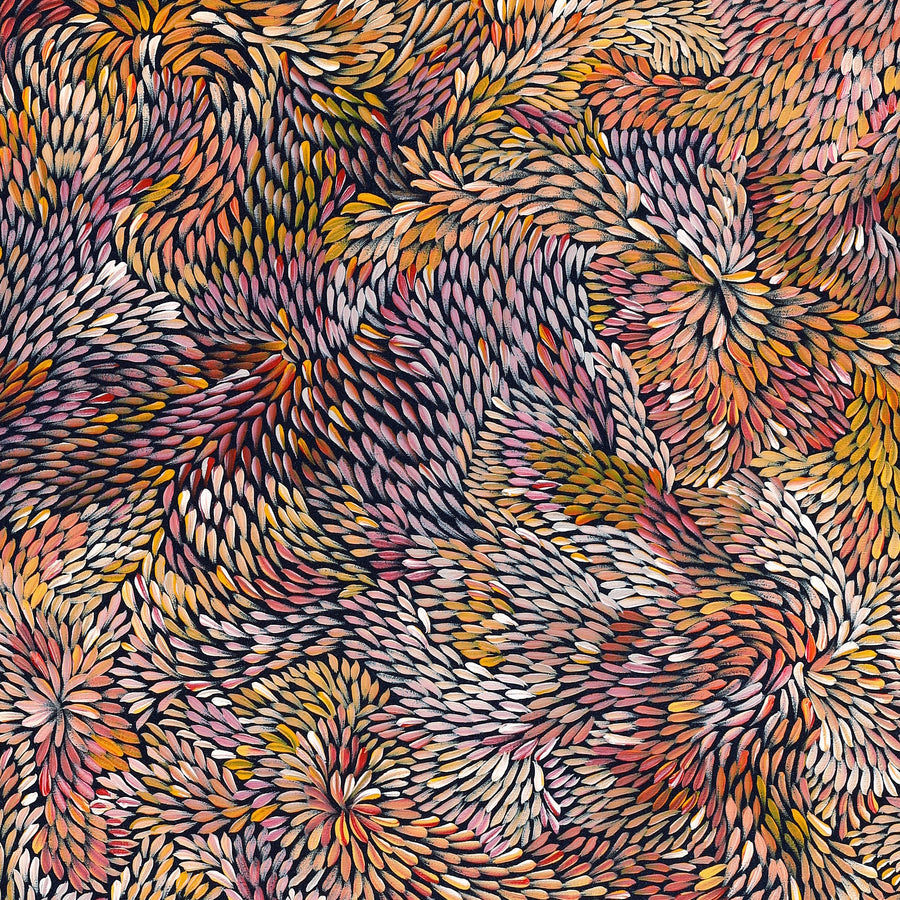 Aboriginal Artwork by Patricia Multa, Ininti at Muruntji, 122x91cm