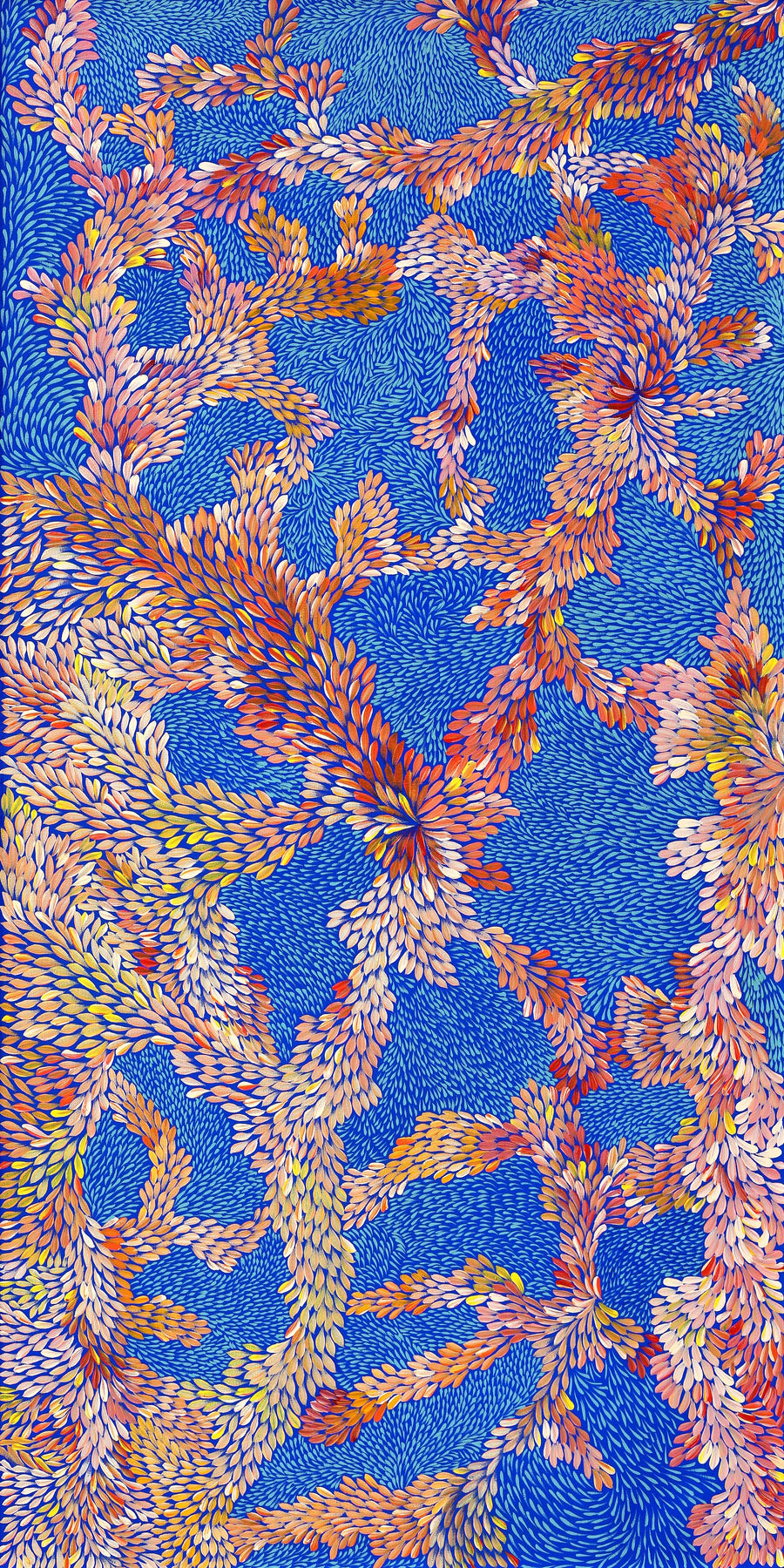 Aboriginal Artwork by Patricia Multa, Ininti at Muruntji, 152x76cm