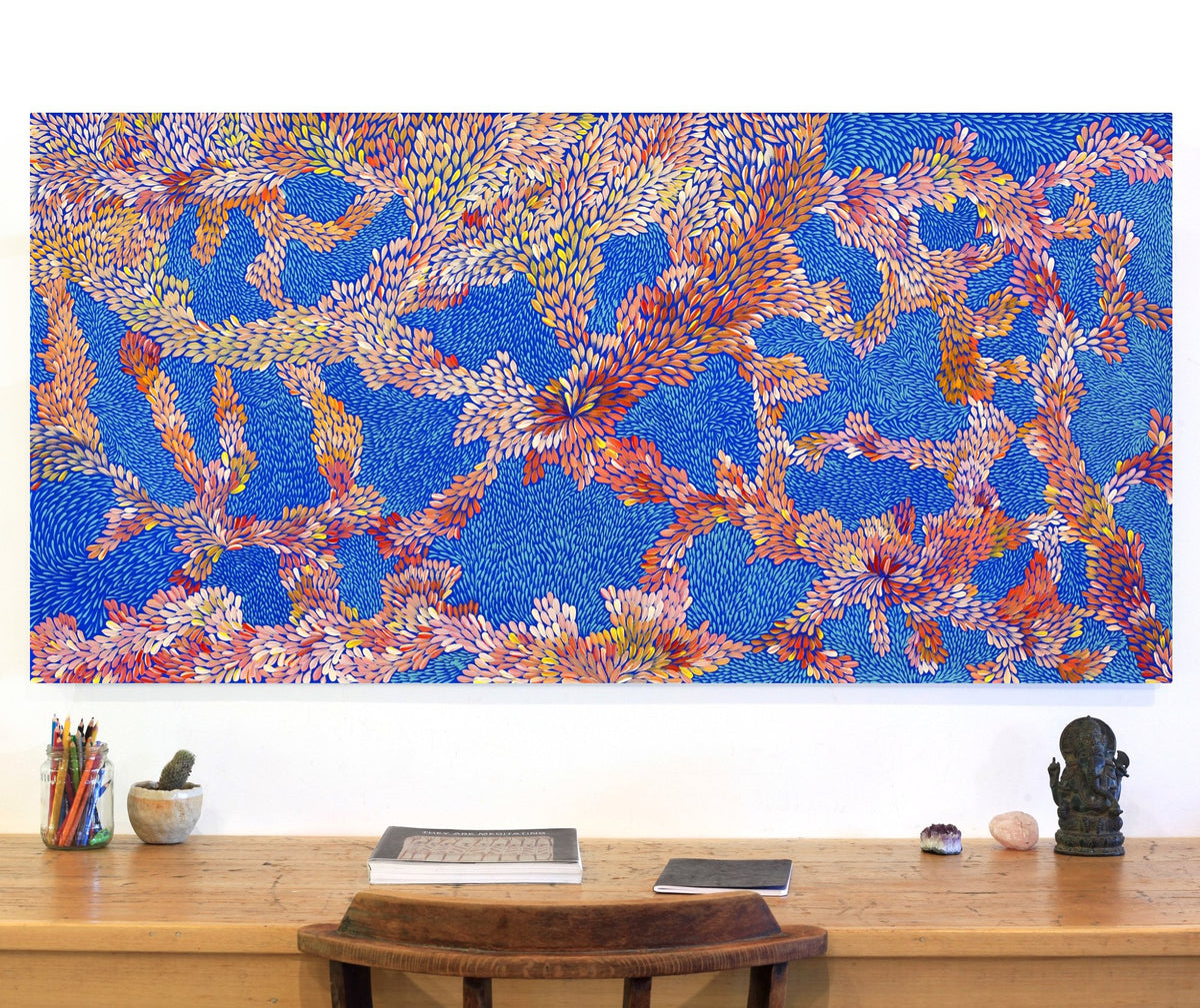 Aboriginal Art by Patricia Multa, Ininti at Muruntji, 152x76cm - ART ARK®