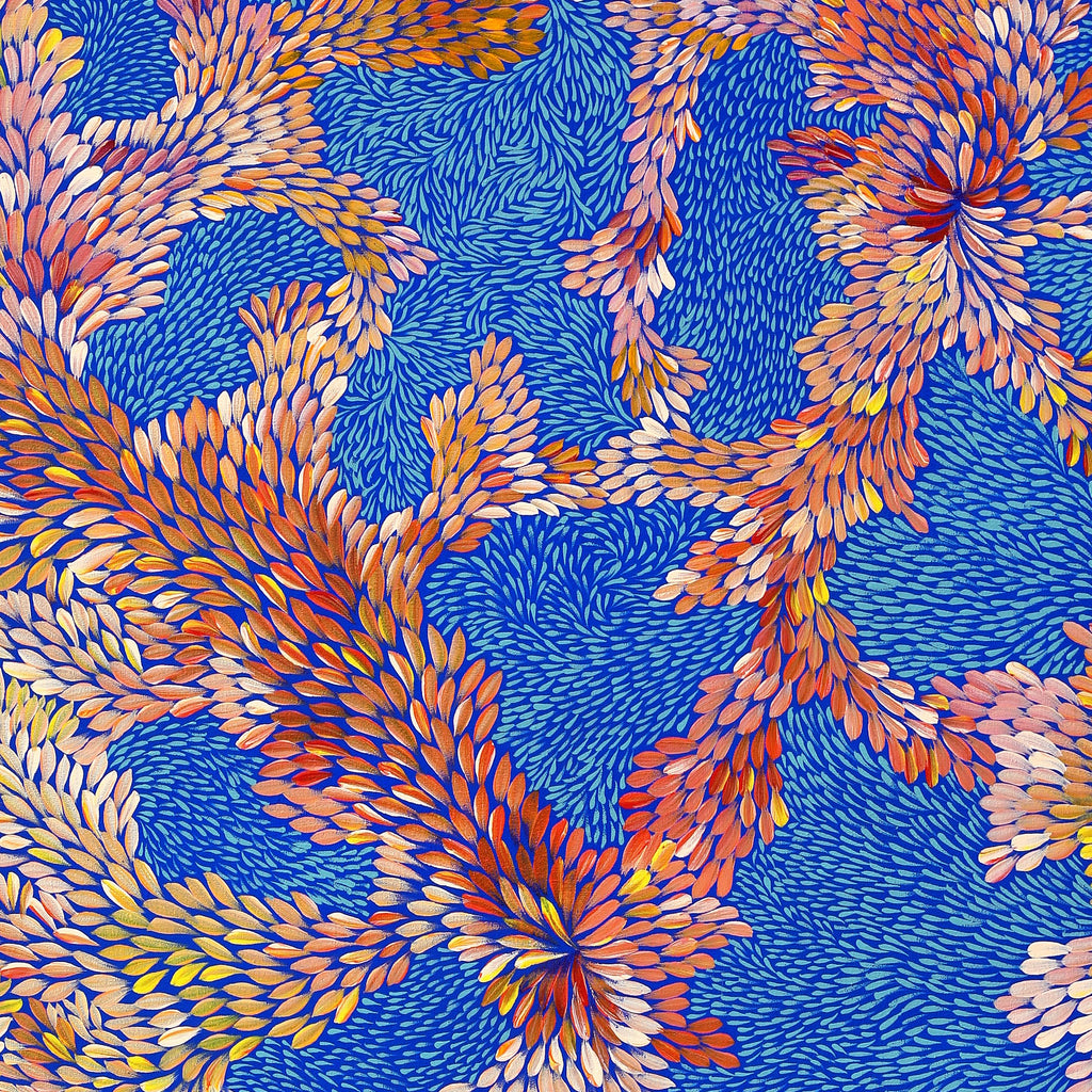 Aboriginal Artwork by Patricia Multa, Ininti at Muruntji, 152x76cm