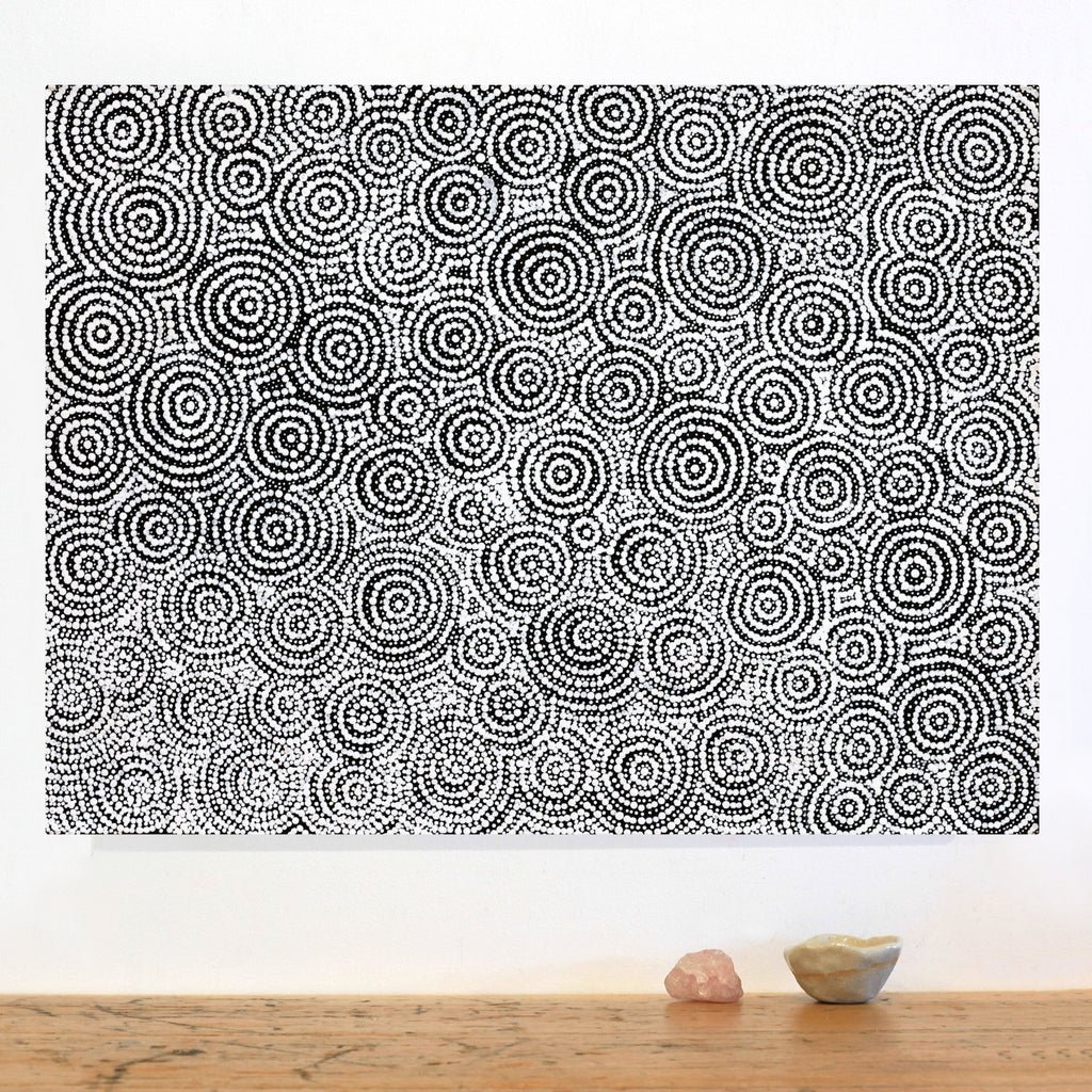 Aboriginal Artwork by Patricia Nakamarra Oldfield, Warna Jukurrpa (Snake Dreaming), 61x46cm
