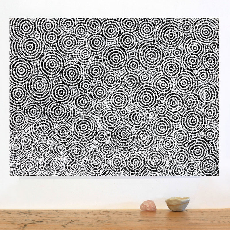 Aboriginal Artwork by Patricia Nakamarra Oldfield, Warna Jukurrpa (Snake Dreaming), 61x46cm