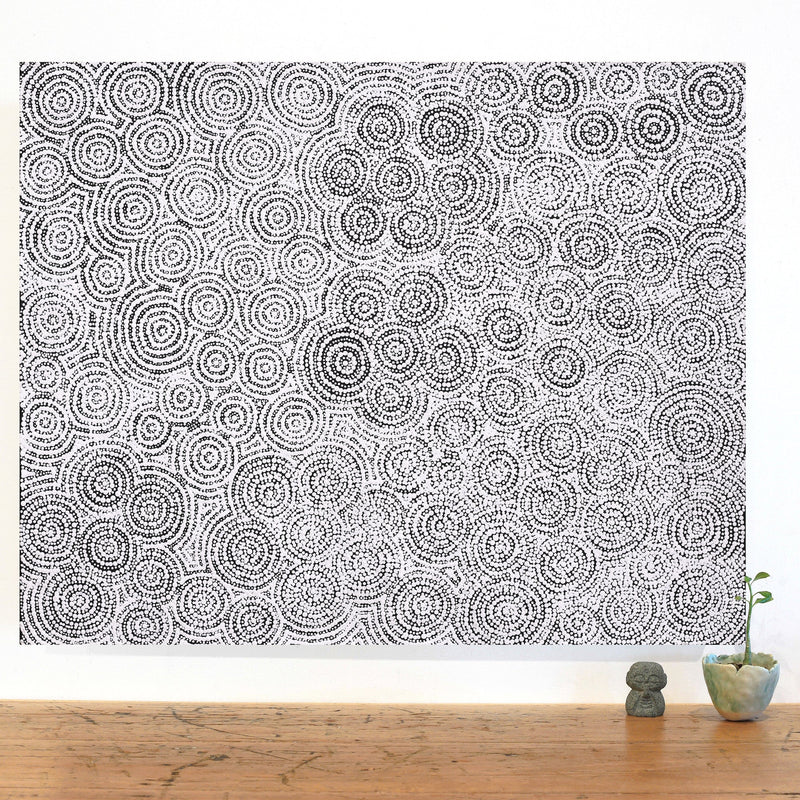 Aboriginal Artwork by Patricia Nakamarra Oldfield, Warna Jukurrpa (Snake Dreaming), 76x61cm