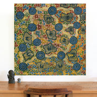 Aboriginal Artwork by Patricia Patterson, Umutju, 91x91cm
