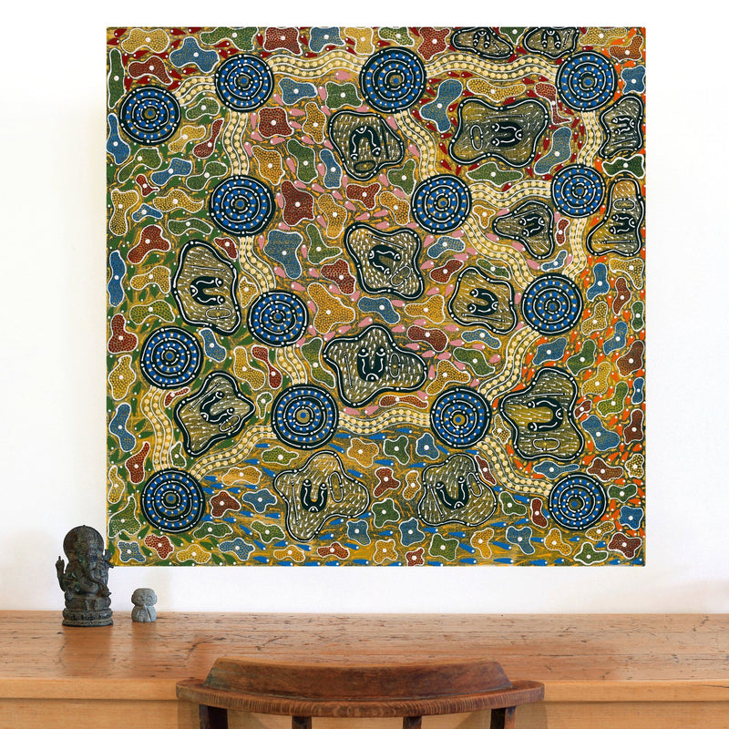 Aboriginal Artwork by Patricia Patterson, Umutju, 91x91cm