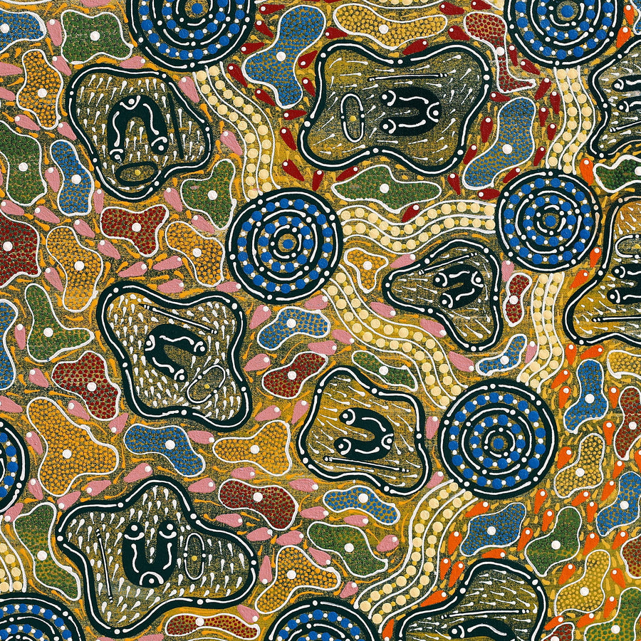 Aboriginal Artwork by Patricia Patterson, Umutju, 91x91cm