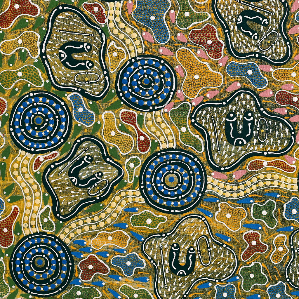 Aboriginal Artwork by Patricia Patterson, Umutju, 91x91cm
