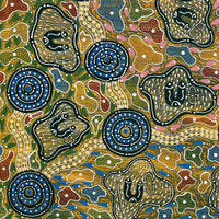Aboriginal Artwork by Patricia Patterson, Umutju, 91x91cm