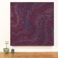 Aboriginal Art by Pauline Coombes, Bushfire painting, 61x61cm - ART ARK®