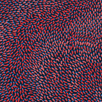 Aboriginal Artwork by Pauline Coombes, Bushfire painting, 61x61cm