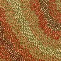 Aboriginal Artwork by Pauline Coombes, Bushfire painting, 61x61cm