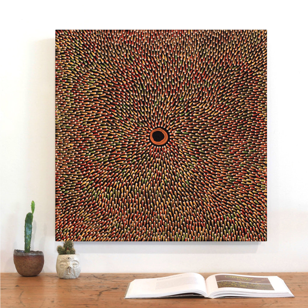 Aboriginal Artwork by Pauline Coombes, Walka Wiru Ngura Wiru, 61x61cm