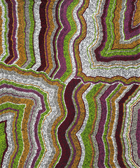 Aboriginal Artwork by Polly Anne Napangardi Dixon, Mina Mina Dreaming, 91x76cm
