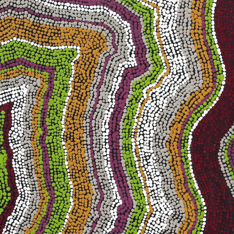 Aboriginal Artwork by Polly Anne Napangardi Dixon, Mina Mina Dreaming, 91x76cm