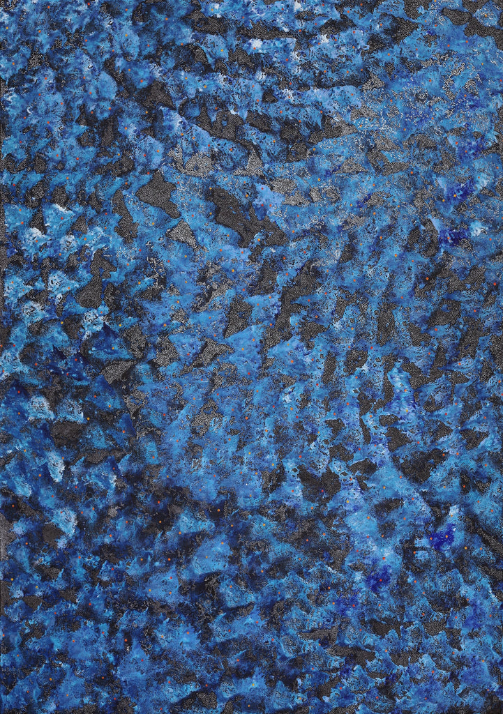 Aboriginal Artwork by Priscilla Napurrurla Herbert, Yanjirlpirri or Napaljarri-Warnu Jukurrpa (Star or Seven Sisters Dreaming), 152x107cm