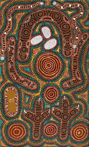 Aboriginal Art by Queenie Nungarrayi Stewart, Karnta Jukurrpa (Womens Dreaming), 76x46cm - ART ARK®