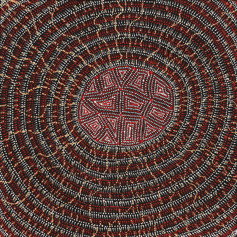 Aboriginal Artwork by Reanne Nampijinpa Brown, Lappi Lappi Jukurrpa, 61x61cm