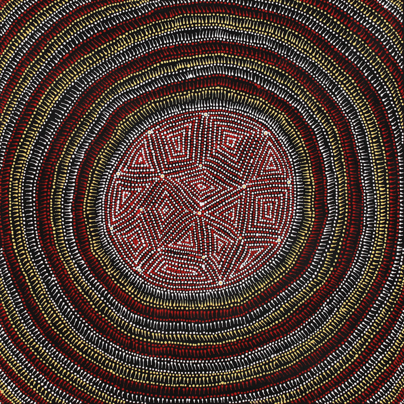 Aboriginal Artwork by Reanne Nampijinpa Brown, Lappi Lappi Jukurrpa, 61x61cm
