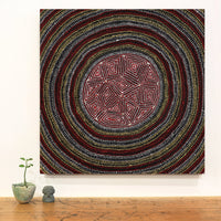 Aboriginal Artwork by Reanne Nampijinpa Brown, Lappi Lappi Jukurrpa, 61x61cm