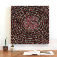 Aboriginal Artwork by Reanne Nampijinpa Brown, Lappi Lappi Jukurrpa, 61x61cm