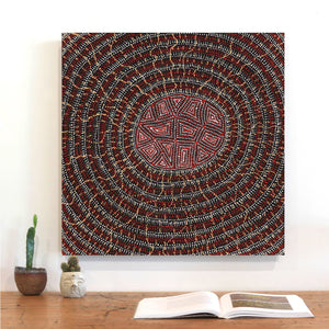 Aboriginal Artwork by Reanne Nampijinpa Brown, Lappi Lappi Jukurrpa, 61x61cm - ART ARK®