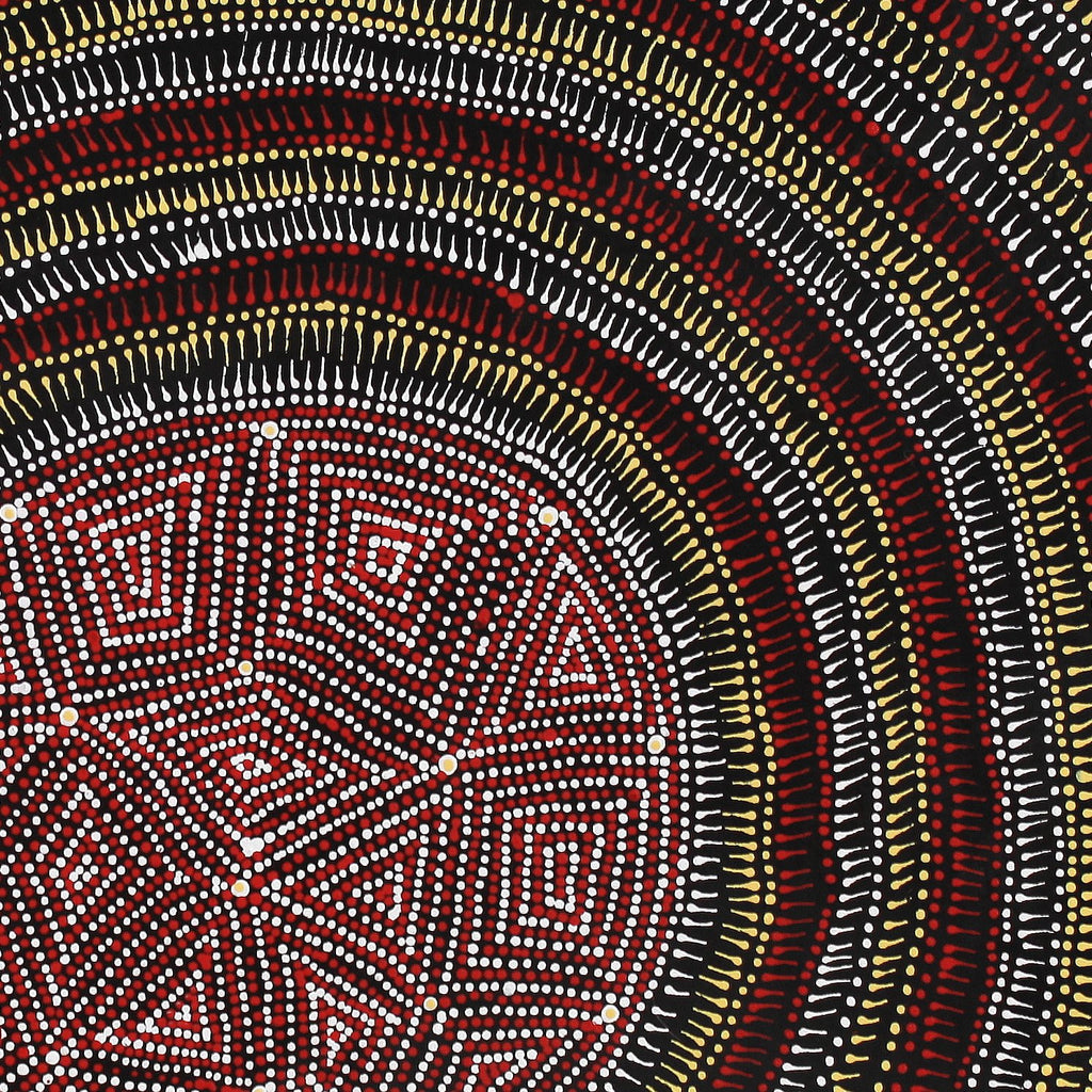 Aboriginal Artwork by Reanne Nampijinpa Brown, Lappi Lappi Jukurrpa, 61x61cm