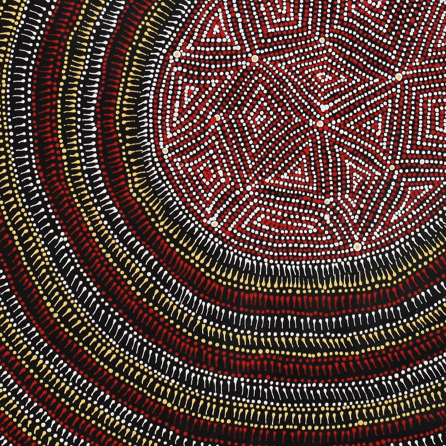 Aboriginal Artwork by Reanne Nampijinpa Brown, Lappi Lappi Jukurrpa, 61x61cm