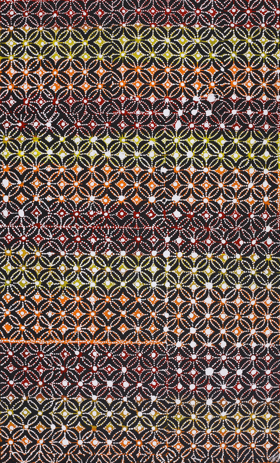 Aboriginal Artwork by Reanne Nampijinpa Brown, Lappi Lappi Jukurrpa, 76x46cm