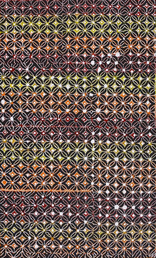 Aboriginal Artwork by Reanne Nampijinpa Brown, Lappi Lappi Jukurrpa, 76x46cm