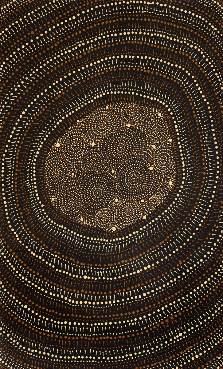 Aboriginal Art by Reanne Nampijinpa Brown, Lappi Lappi Jukurrpa, 76x46cm - ART ARK®