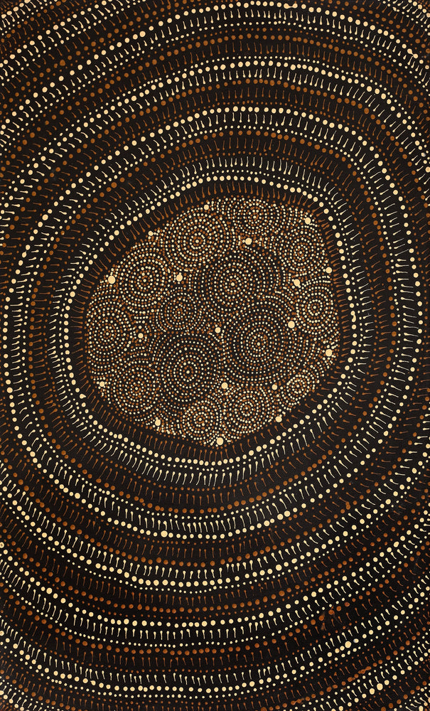 Aboriginal Artwork by Reanne Nampijinpa Brown, Lappi Lappi Jukurrpa, 76x46cm