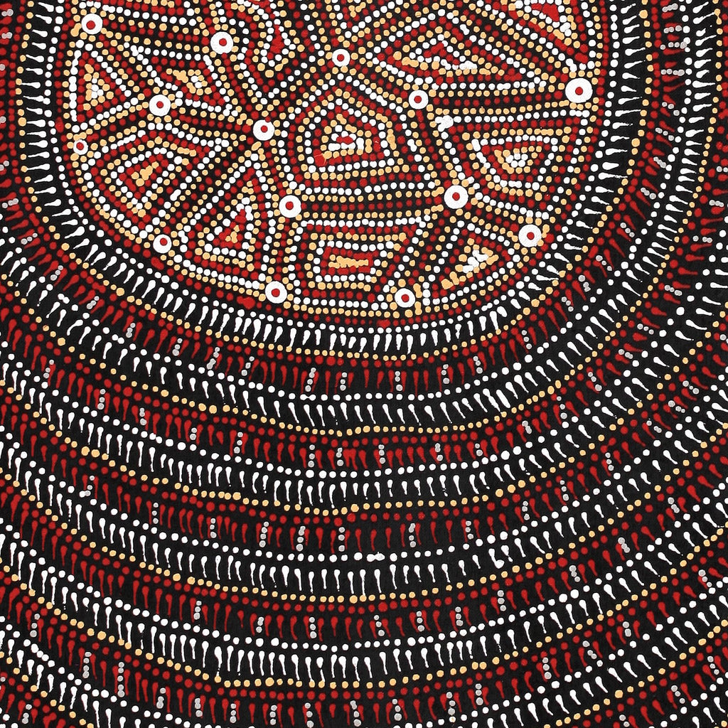 Aboriginal Artwork by Reanne Nampijinpa Brown, Lappi Lappi Jukurrpa, 91x30cm