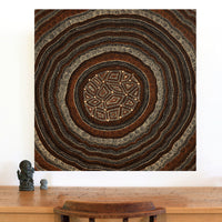 Aboriginal Artwork by Reanne Nampijinpa Brown, Lappi Lappi Jukurrpa, 91x91cm