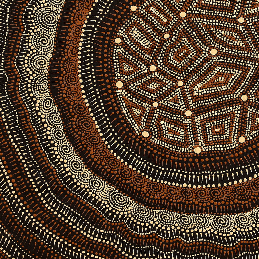 Aboriginal Artwork by Reanne Nampijinpa Brown, Lappi Lappi Jukurrpa, 91x91cm