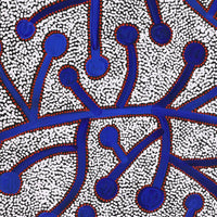 Aboriginal Artwork by Reanne Nampijinpa Brown, Ngapa Jukurrpa (Water Dreaming) - Mikanji, 91x46cm
