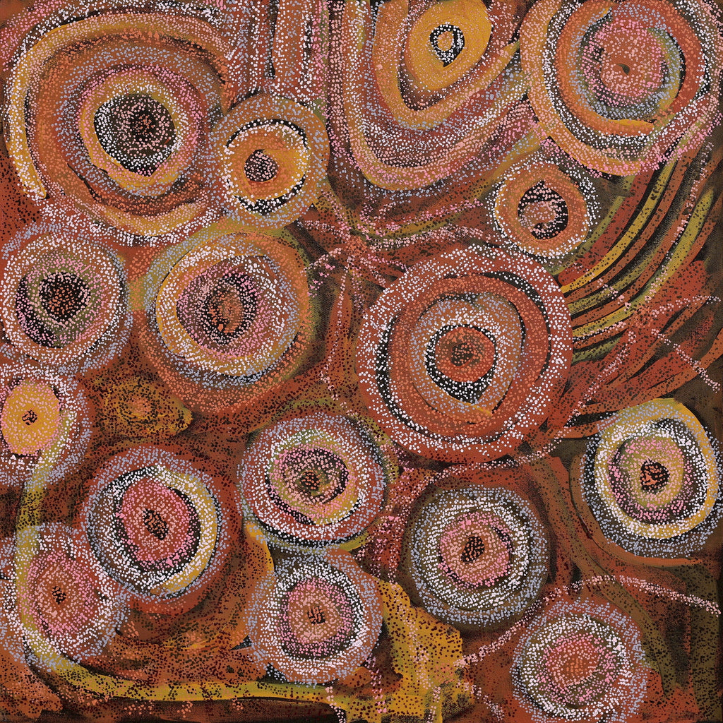 Aboriginal Artwork by Renae Fox, Kungkarangkalpa (Seven Sisters Story), 61x61cm
