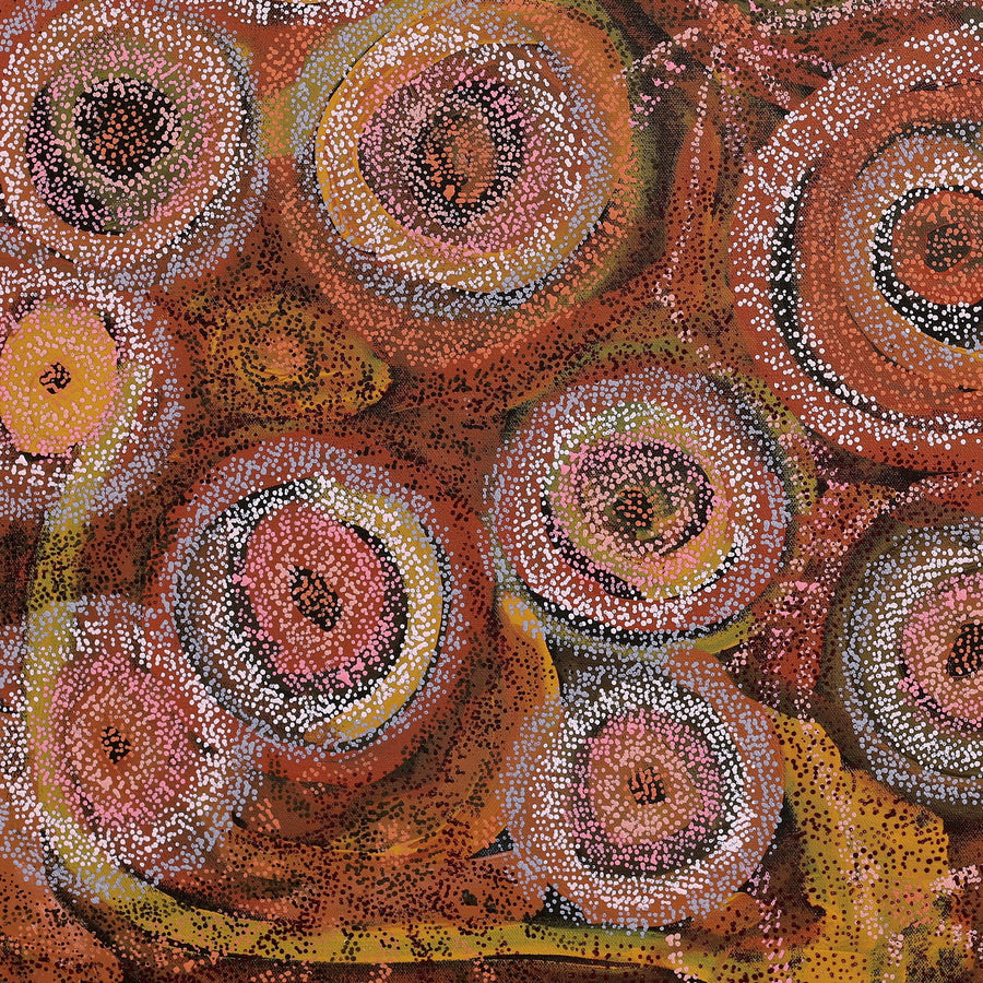 Aboriginal Artwork by Renae Fox, Kungkarangkalpa (Seven Sisters Story), 61x61cm