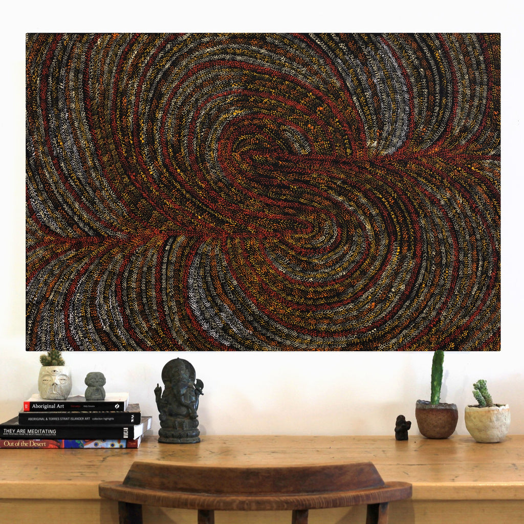Aboriginal Artwork by Renae Fox, Kungkarangkalpa (Seven Sisters Story), 91x61cm