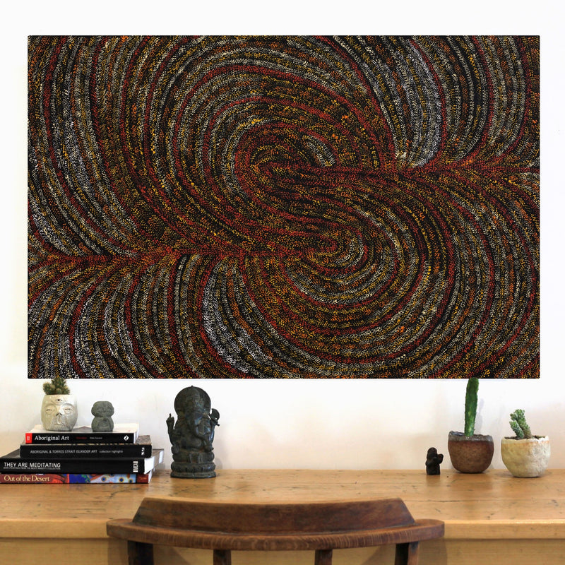 Aboriginal Artwork by Renae Fox, Kungkarangkalpa (Seven Sisters Story), 91x61cm