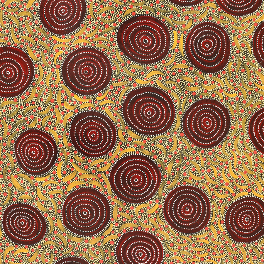 Aboriginal Artwork by Renita Napangardi Brown, Yuparli Jukurrpa (Bush Banana Dreaming), 182x61cm