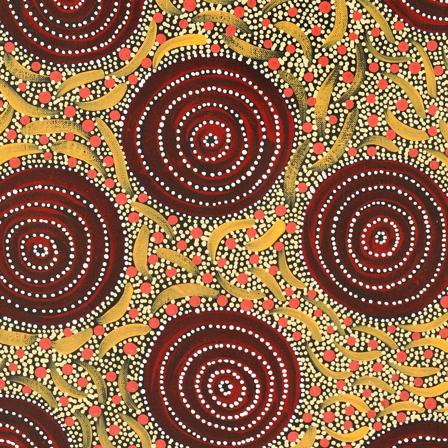 Aboriginal Artwork by Renita Napangardi Brown, Yuparli Jukurrpa (Bush Banana Dreaming), 182x61cm