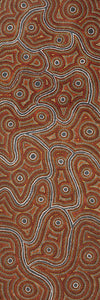 Aboriginal Art by Risharna Nakamarra Dickson, Warna Jukurrpa (Snake Dreaming), 183x61cm - ART ARK®