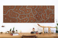 Aboriginal Artwork by Risharna Nakamarra Dickson, Warna Jukurrpa (Snake Dreaming), 183x61cm