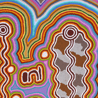 Aboriginal Artwork by Rita Napanangka Wheeler, Mina Mina Jukurrpa (Dreaming) - Ngalyipi, 91x46cm