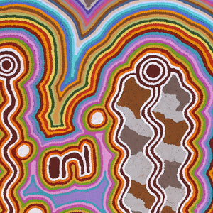 Aboriginal Artwork by Rita Napanangka Wheeler, Mina Mina Jukurrpa (Dreaming) - Ngalyipi, 91x46cm - ART ARK®
