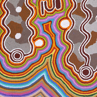 Aboriginal Artwork by Rita Napanangka Wheeler, Mina Mina Jukurrpa (Dreaming) - Ngalyipi, 91x46cm