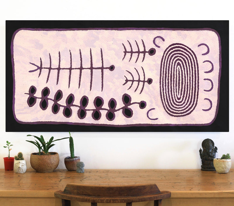 Aboriginal Artwork by Rita Watson, Irlupa, 122x61cm