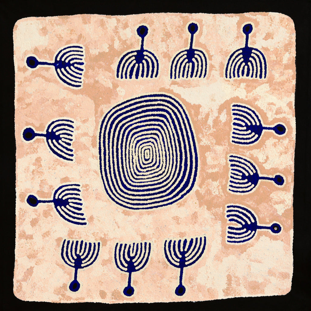 Aboriginal Artwork by Rita Watson, Irlupa, 91x91cm